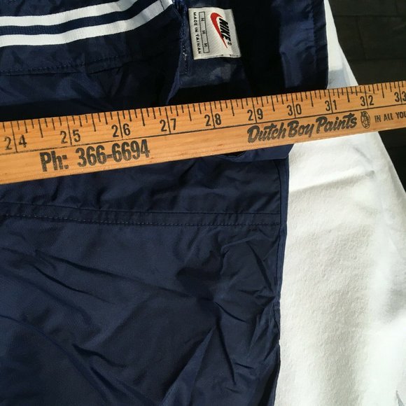 #46 Nike Center Swoosh Navy Blue Embroidered Logo 1/4 Zip Jacket Men's Size M - Picture 6 of 8